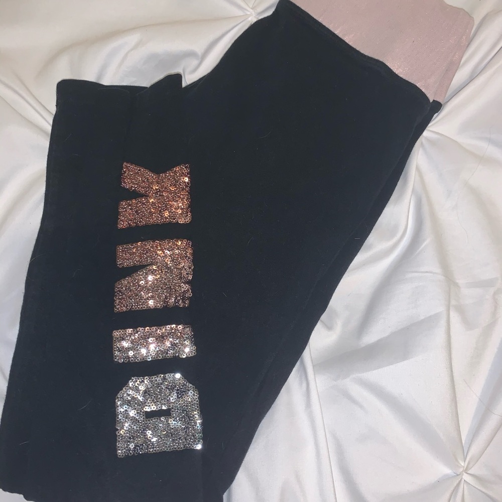 PINK sequins leggings